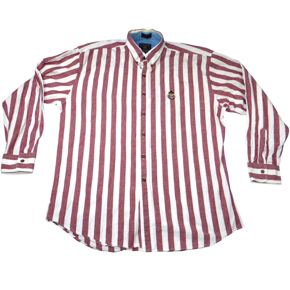 Vintage Chaps Ralph Lauren Men's Striped Button Down‎ Shirt Long Sleeve Size L